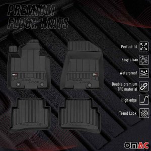 Hyundai Elantra Floor Mat - Omac - Premium TPE - Black - 2021-2025